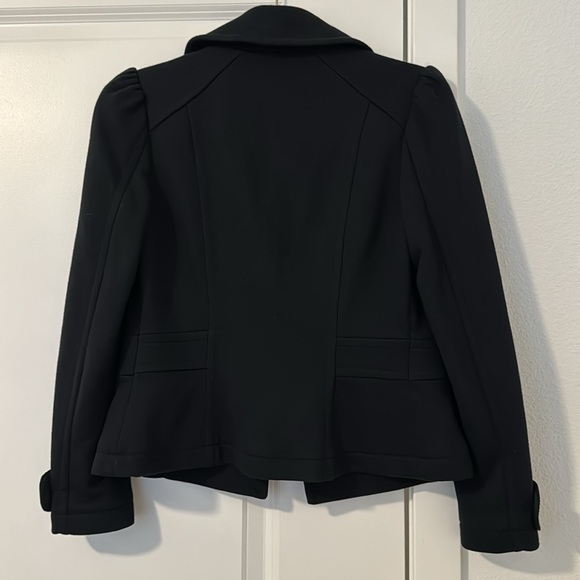 H&M Fitted Cropped Button Black Peacoat 4/34 - Picture 6 of 10